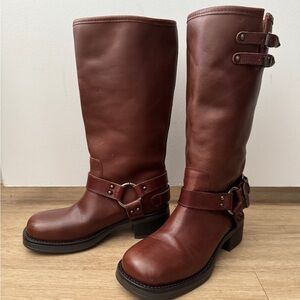 Steve Madden Astor Brown Leather Boots